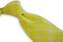 yellow and white check pattern tie in 100% cotton